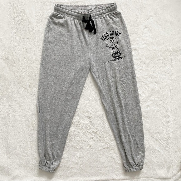 3/30$🤍 PEANUTS | "good grief" joggers / pj pants - Picture 1 of 5